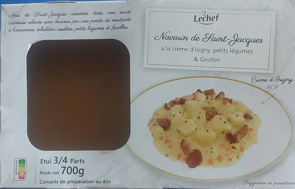 Navarin de Saint - Jacques à la crème d'Isigny