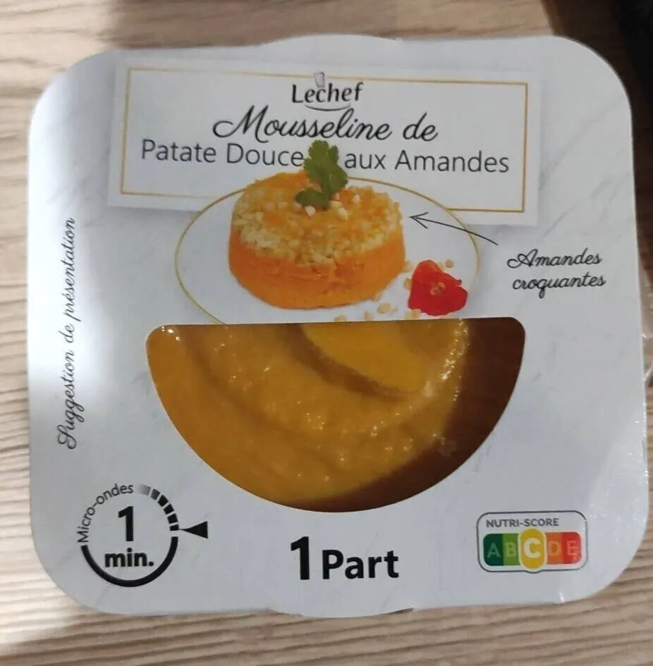 Mousseline de patate douce aux amandes