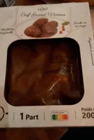 Civet de cerf, sauce au vin rouge, à la crème et à la groseille