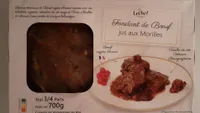 Fondant de Bœuf Jus aux Morilles