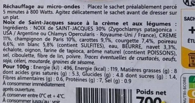 Navarin de St Jacques et petits légumes