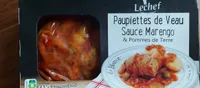 Paupiettes de veau sauce marengo et pommes de terre