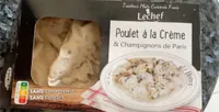 Poulet à la crème et champignons de Paris
