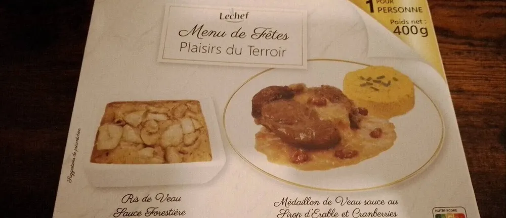 Plaisirs du Terroir Menu de Fêtes
