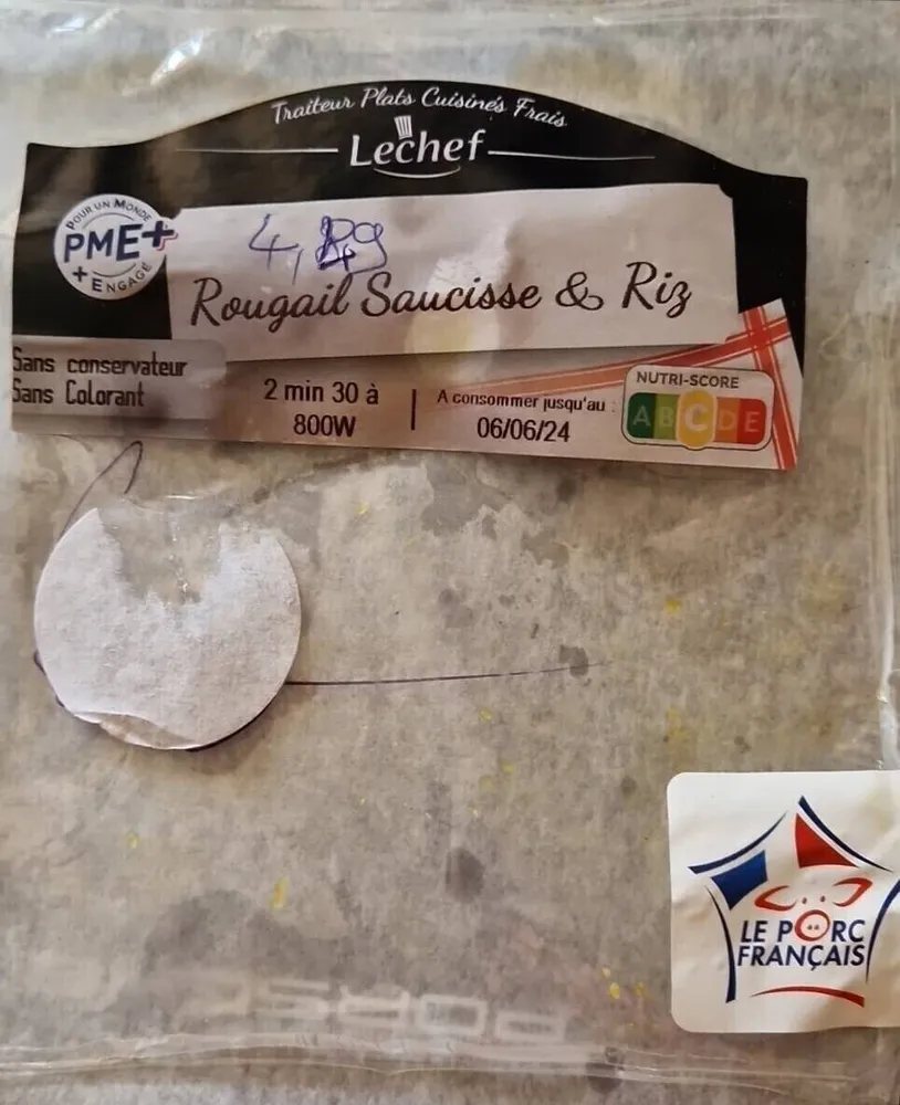 Rougail saucisse au riz