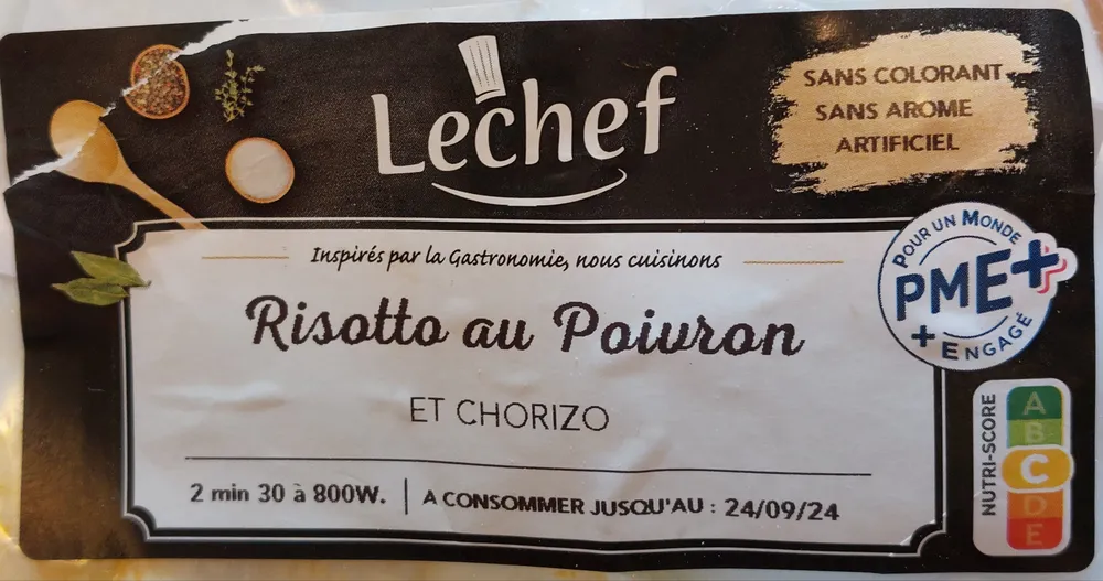 Risotto au poivron et chorizo
