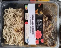 Bœuf aux oignons et nouilles chinoises