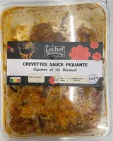 Crevettes sauves piquante legumes et rie basmati