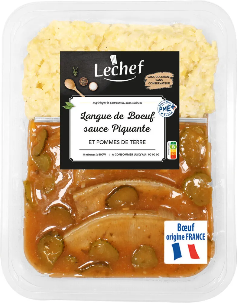 Langue de Bœuf sauce Piquante et Pommes de terre