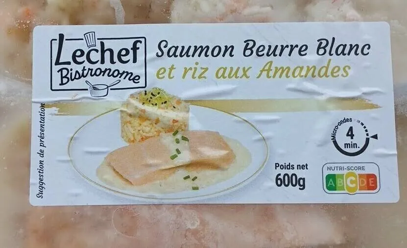 Saumon beurre blanc et riz aux amandes