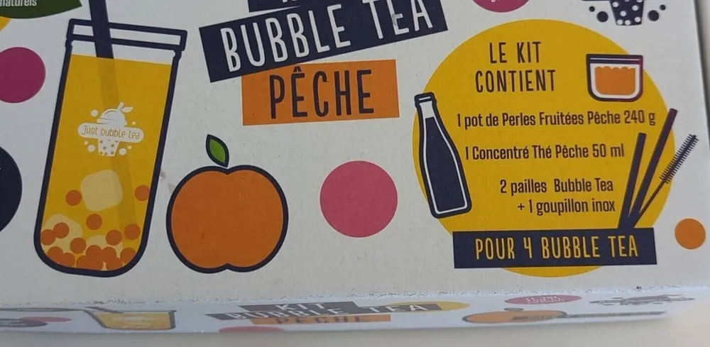 Kit bubble tea pêche