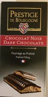 Chocolat noir fourrage au praliné