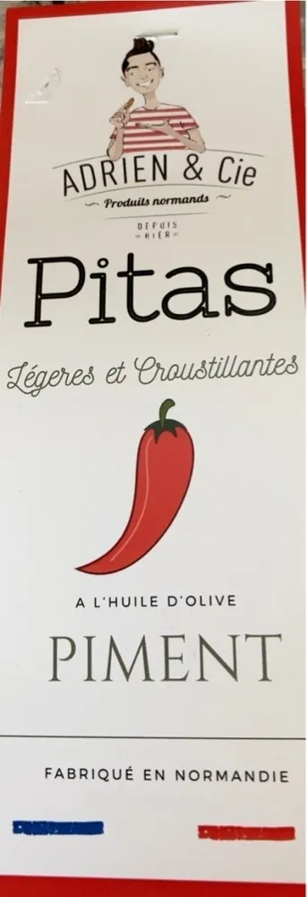 Pitas à l’huile d’olive Piment