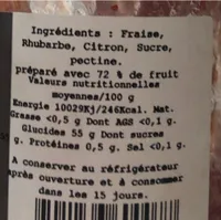 Confiture fraise rhubarbe