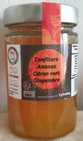 Confiture ananas citron vert gingembre