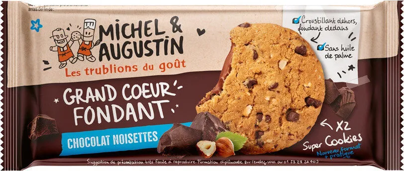 Cookie grand coeur fondant noisette