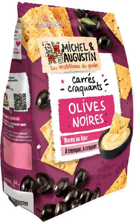 Carrés craquants olives noires