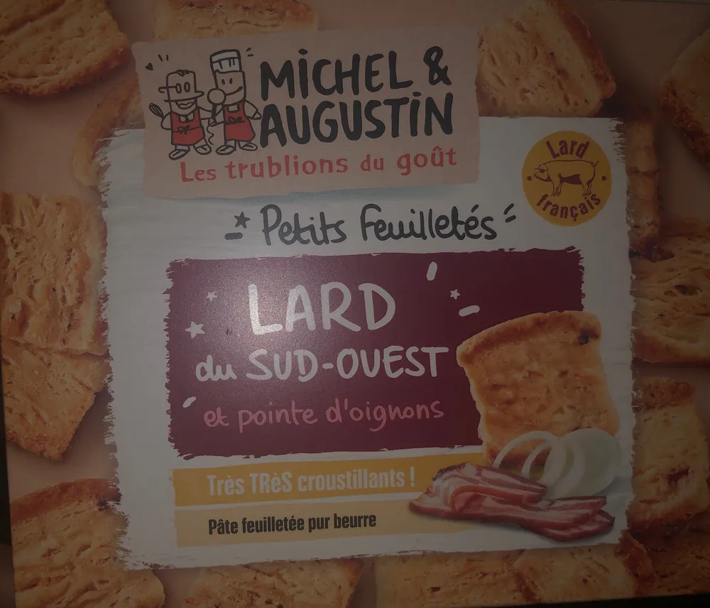 Petits feuilletés Lard du Sud-Ouest et pointe d'oignons