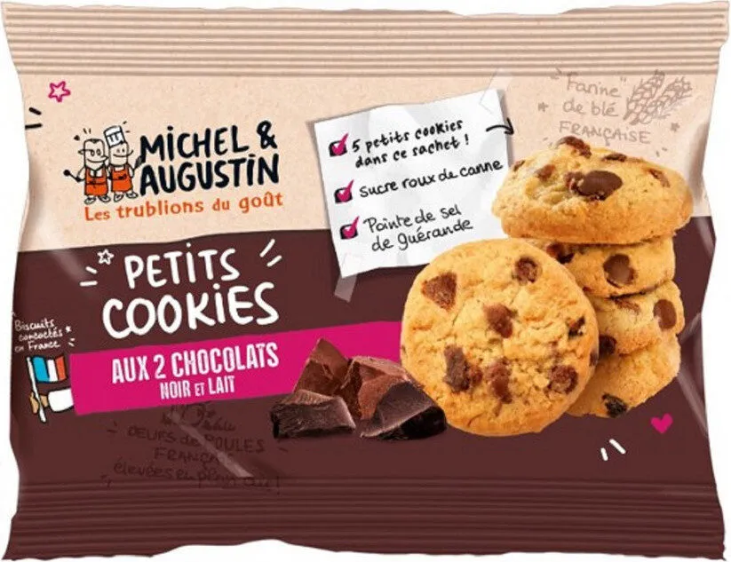 Petits cookies chocolat au lait et noir