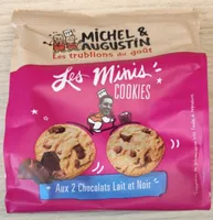 Les minis cookies aux 2 chocolats lait et noir