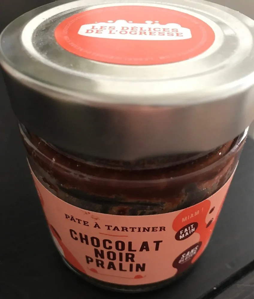 Pate à tartiner chocalat noir pralin