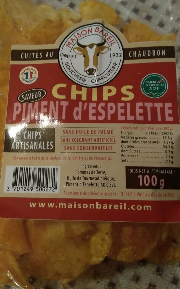Chips piment d'Espelette