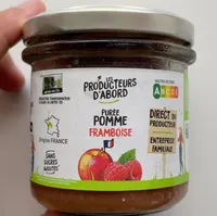 Purée pommes framboises