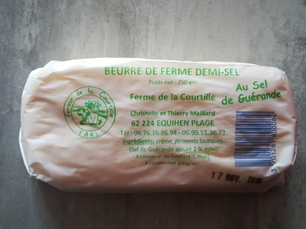 Beurre de ferme demi sel