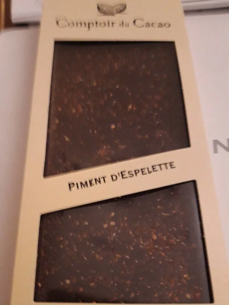Chocolat noir piment  d'espelette