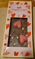 Tablette lait coeur rose 90g