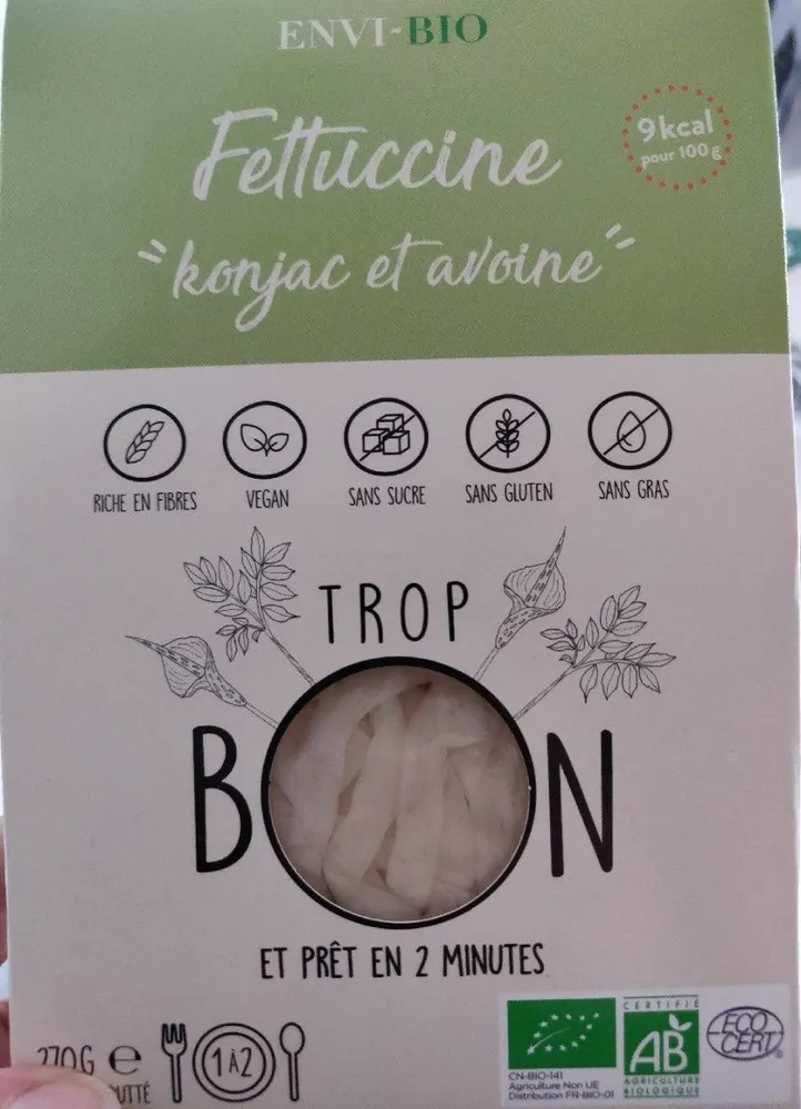 Fettuccine de konjac et fibre d'avoine - ENVI-BIO