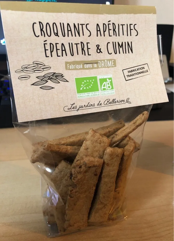 Croquants apéritifs épeautre & cumin