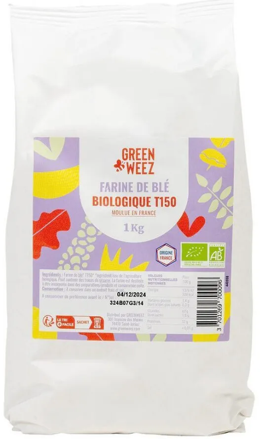 Farine de blé T150 Bio France