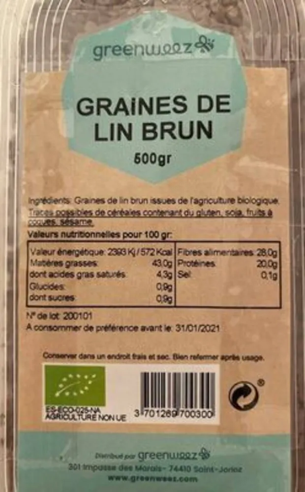 Graines de lin brun