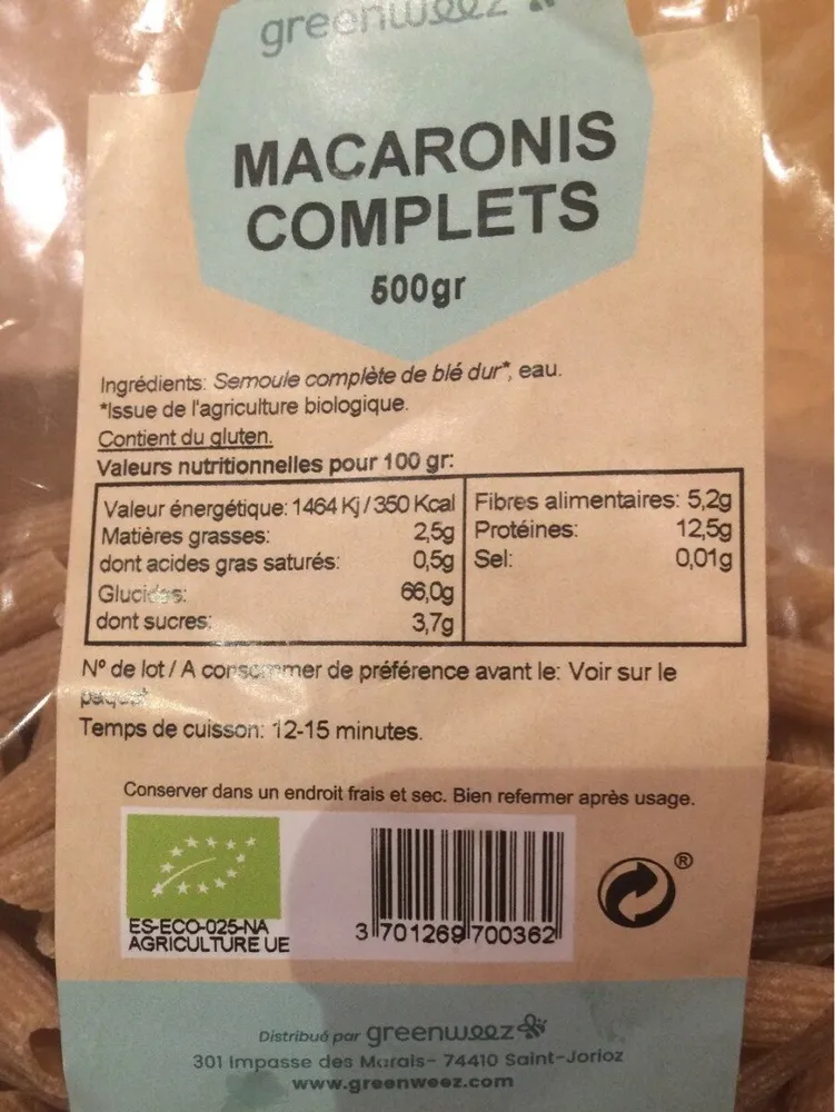 Macaroni complets