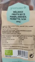 Mélange fruits secs raisin noix noisettes amandes