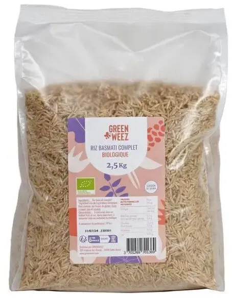 Riz basmati complet bio