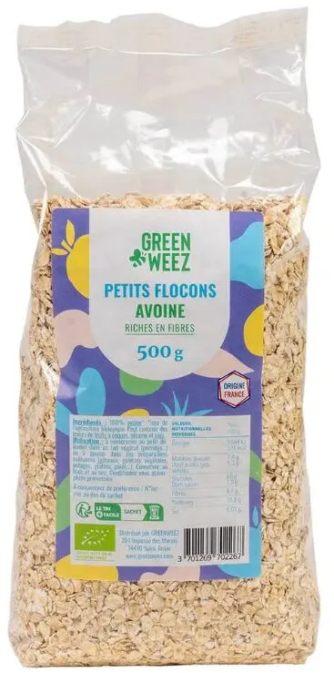 Petits flocons d'avoine bio origine France 500g