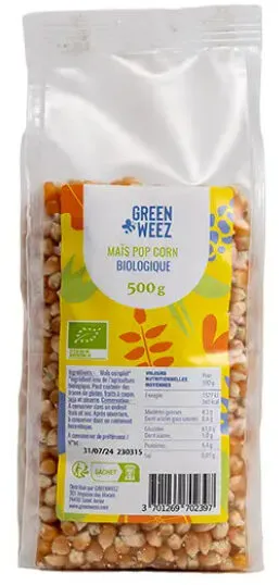 Maïs pop corn bio
