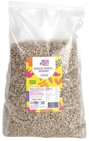 Graines de tournesol décortiquées bio