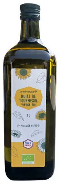 Huile de tournesol vierge France bio