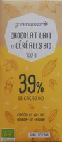 Chocolat Lait et Céréales Bio 39%