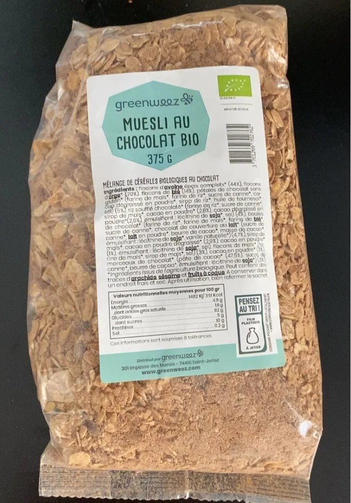 Muesli au chocolat bio