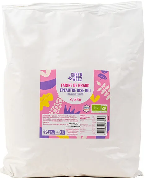 Farine de grand épeautre bise T80 bio France