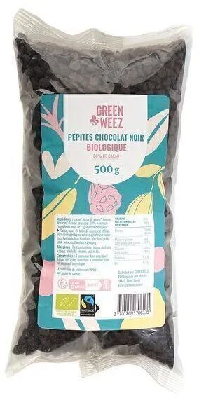 Pépites de chocolat noir, 60% bio + équitable