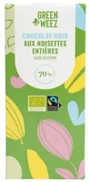 Chocolat noir 70% avec noisettes entières