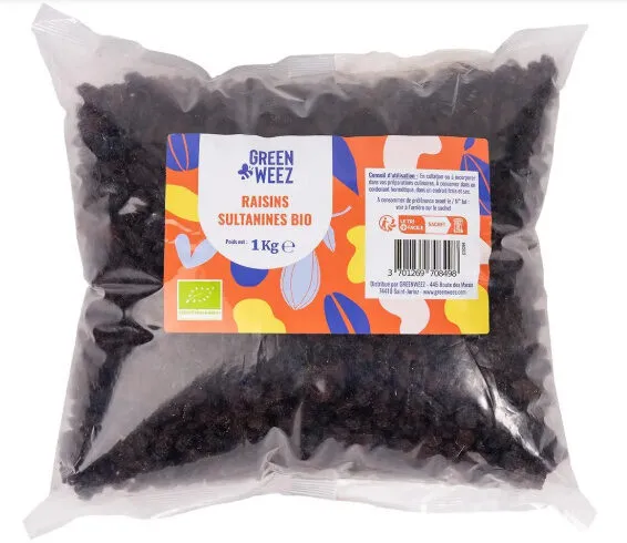 Raisins sultanines bio