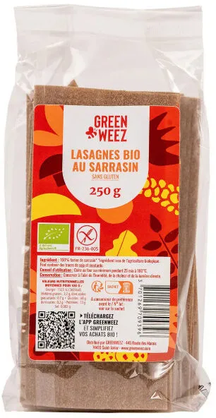 Lasagnes bio au sarrasin