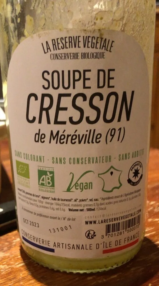 Soupe de cresson de Méréville