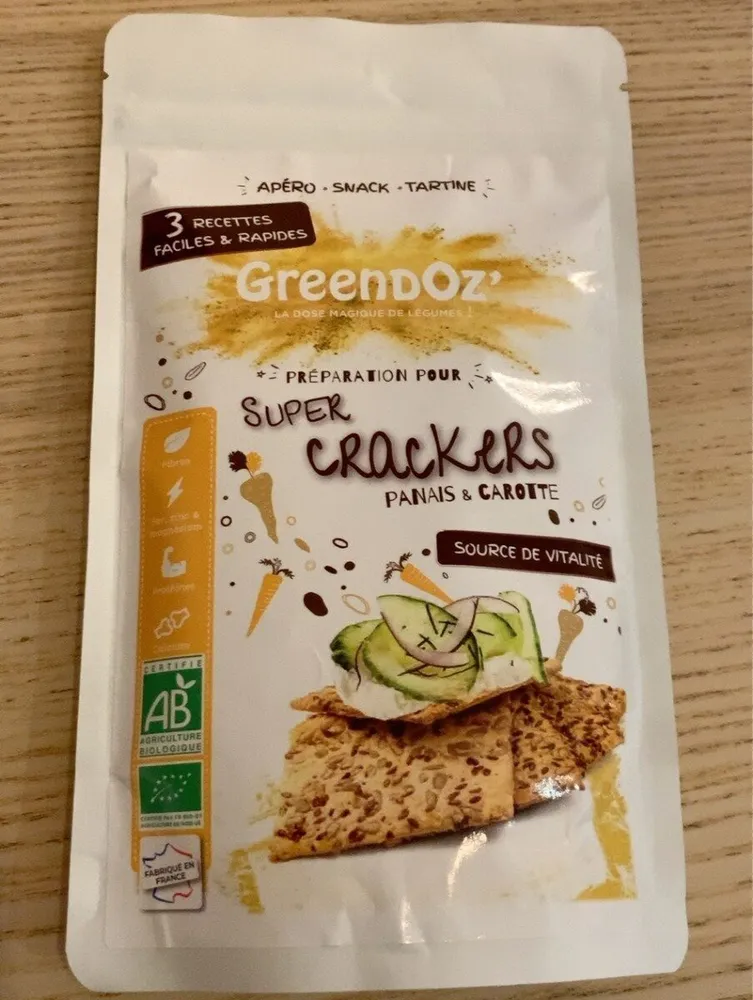 Préparation pour crackers panais et carotte